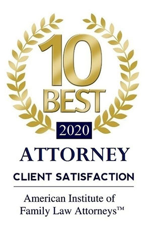 American Institute of family law attorneys, client satisfaction 10 best of 2020 award
